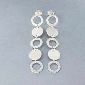 1 pair of 925 Sterling Silver Circle Disc Stud Earrings 9x50mm.  :er1257