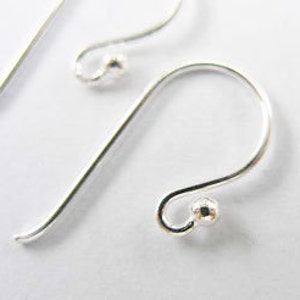 6 pairs of 925 Sterling Silver Ear Wires 9x18 mm. ,21 AWG wire :th0922 image 1