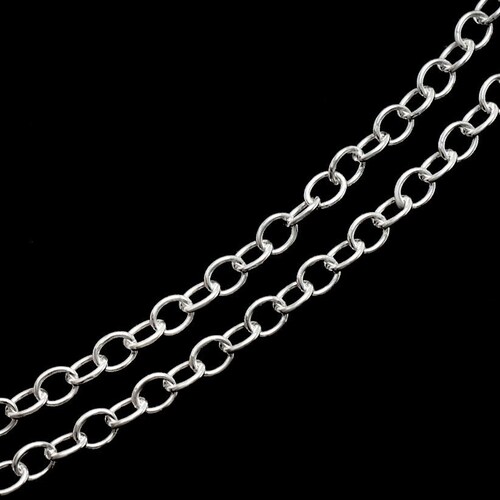 30 Inches of 925 Sterling Silver Chain 3x3.7 Mm. :th2127 - Etsy
