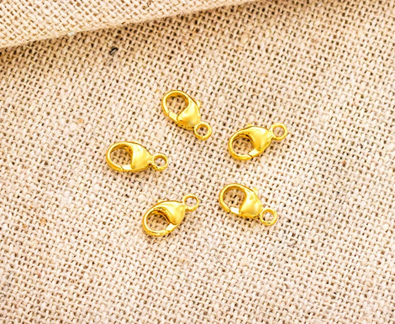 5x Italian Sterling Silver Lobster Clasps – 10mm & 6mm Pear Shape For Jewelry Making