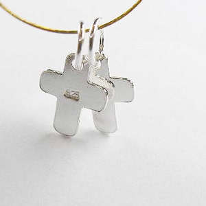 4 von 925 Sterling Silber Kreuz Charms 8x9.5 mm. :th1662