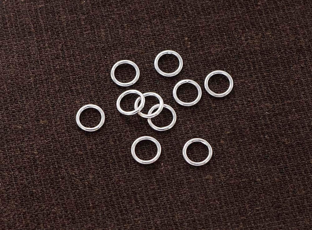 10 of 925 Sterling Silver Solder Jump Ring 1x7 Mm. tk0335 Etsy