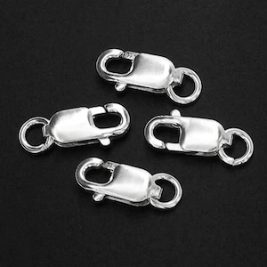 5 Stück 925 Sterling Silber Karabinerverschlüsse 8 mm. :th2336