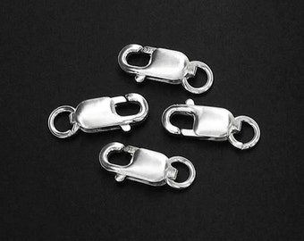 5 of 925 Sterling Silver Lobster Clasps 8 mm. :th2336