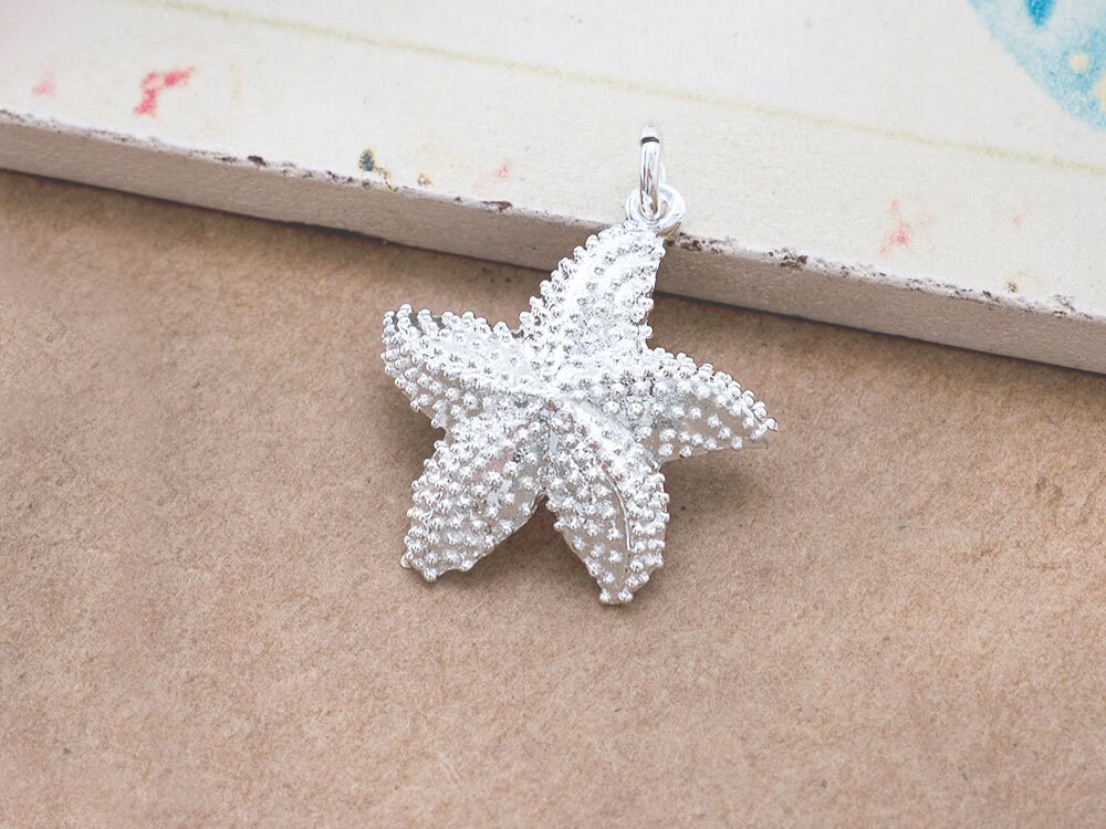 1 of 925 Sterling Silver Starfish Pendant 22mm. :th2002 - Etsy