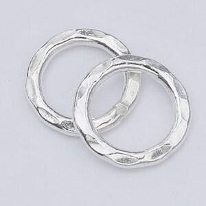 2 of Karen Hill Tribe Silver Circle Hammer Rings 17 mm. :ka3647