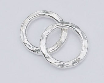 2 of Karen Hill Tribe Silver Circle Hammer Rings 17 mm. :ka3647