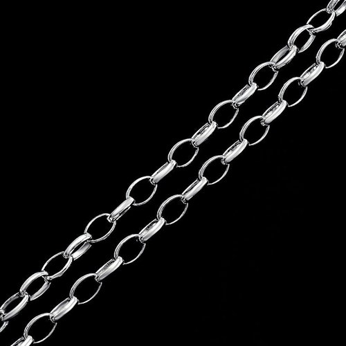 30 Inches of 925 Sterling Silver Chain 3x5 Mm. th0578 Etsy
