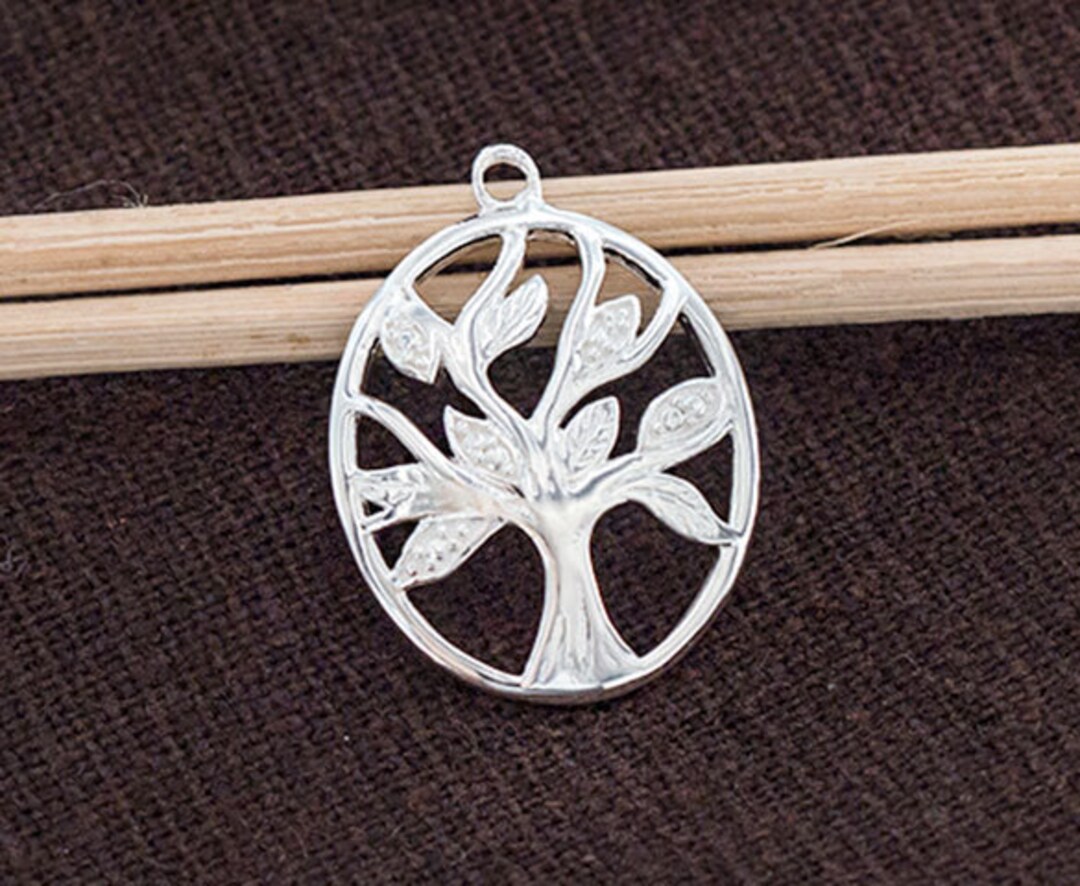 1 of 925 Sterling Silver Tree of Life Pendant 15x18 Mm. Polish Finished ...