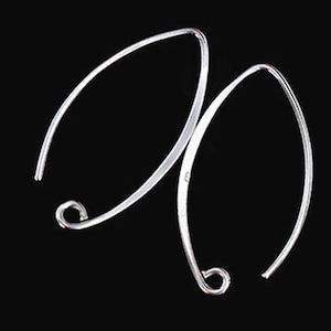 5 pairs of 925 Sterling Silver Ear Wires 15x25 mm.,#20 AWG wire  :th1598