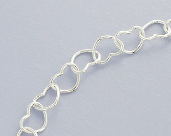 22 pollici di catena a cuore in argento sterling 925 da 5,5 x 4,5 mm. :th2319