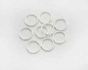 10 of 925 Sterling Silver Closed Jump Rings 1x10mm. :th2034 - Etsy
