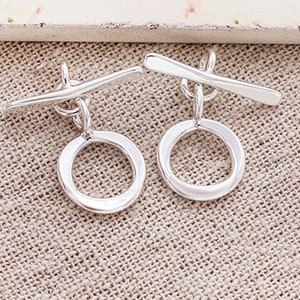 4 of Karen Hill Tribe Silver Toggles 11.8 mm.  :ka4446