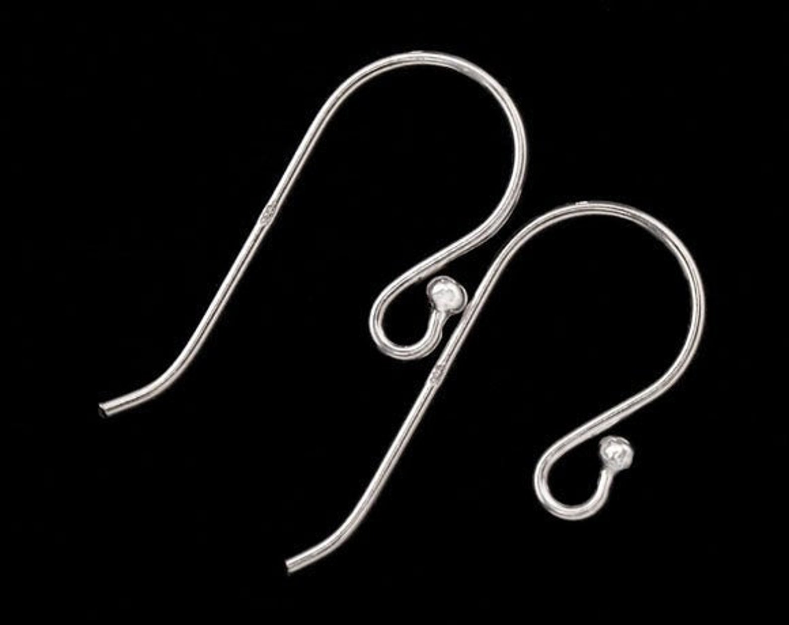 5 Pairs of 925 Sterling Silver Ear Wires 10x23 Mm. 20 AWG. Etsy