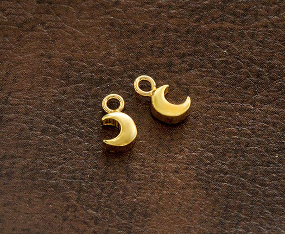 Sterling Silver Small Crescent Moon Pentacle Pentagram