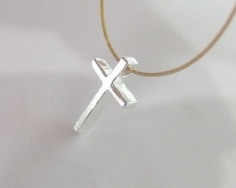 4 of 925 Sterling Silver Cross Charms 7.5x12mm.Polish Finished  :th1972