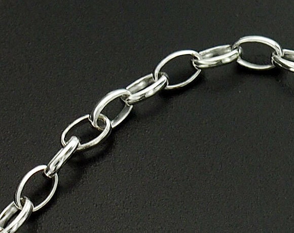 18 inches of 925 Sterling Silver Oval Chain 3x5 mm. :th0936 | Etsy