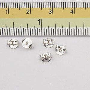 10 pairs of 925 Sterling Silver Butterfly Earring Backs Findings. :th1732 image 4
