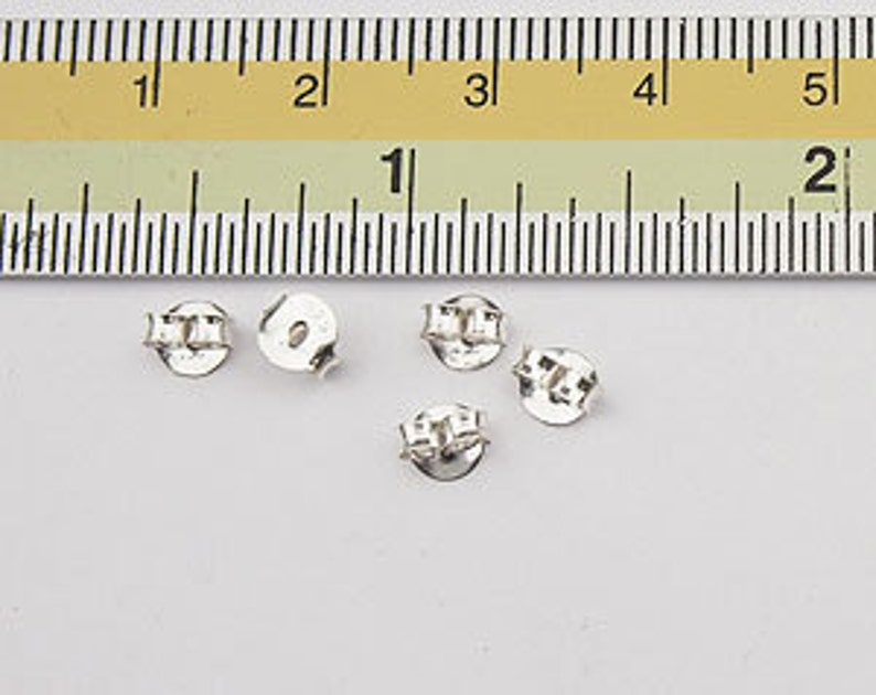 10 pairs of 925 Sterling Silver Butterfly Earring Backs Findings. :th1732 image 4