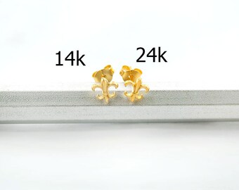 GOLDWIN - 美良品 ゴールドウィン サイズM&S 1 Pair of 925 Sterling Silver Gold Vermeil Style Fleur De