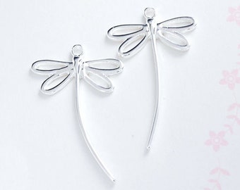 2 of 925 Sterling Silver Dragonfly  Pendants 18x30mm.  :tm0109