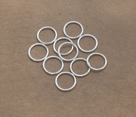 10 of 925 Sterling Silver Closed Jump Rings 1x10mm. :th2034 - Etsy