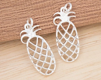 2 des 925 charmes d’ananas argent sterling 10x21 mm.  :th2457