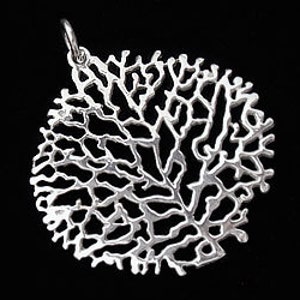 1 of 925 Sterling Silver Coral Pendant 28x29mm. Polish Finished  :th1829