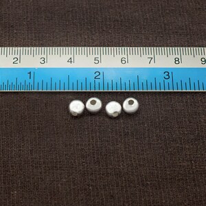 10 of 925 Sterling Silver Round Beads 6 mm. :th2759 image 4