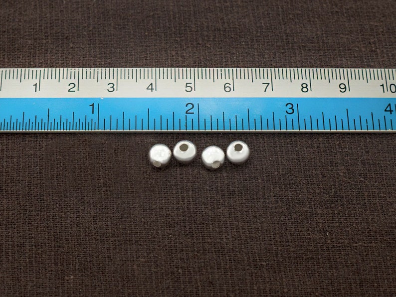 10 of 925 Sterling Silver Round Beads 6 mm. :th2759 image 4