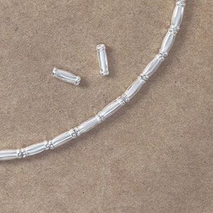 40 of Karen Hill Tribe Silver Bamboo Beads 2x5 mm. 8.5 :ka1471 image 2