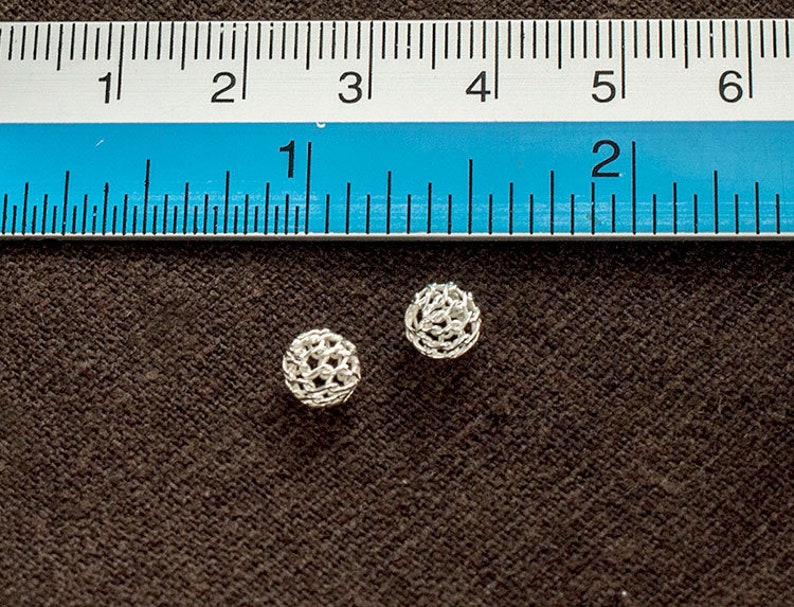 Vintage Silver Plated Filigree Findings, 2PCS, USA Made