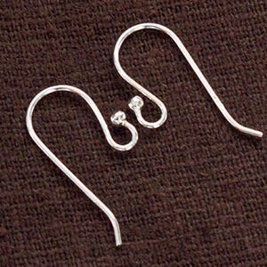 5 pairs of 925 Sterling Silver Ear Wires 8x19 mm,. #21 AWG.   :th1545