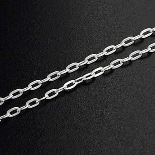 30 Inches of 925 Sterling Silver Chain 3x5 Mm. th0578 Etsy