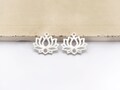 2 of 925 Sterling Silver Lotus Charms 14.5x17mm. Polished Finish. :tm0085 product logo