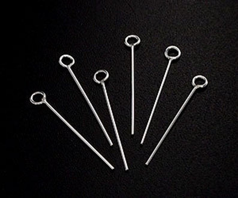 40 of 925 Sterling Silver Eye Pins 20 mm. th2142 Etsy