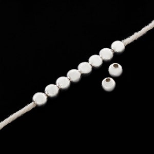 10 of 925 Sterling Silver Round Beads 6 mm. :th2759 image 2