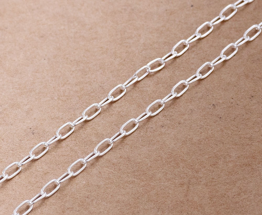 40 Inches of 925 Sterling Silver Chain 2x4 Mm. :th0590 - Etsy Canada