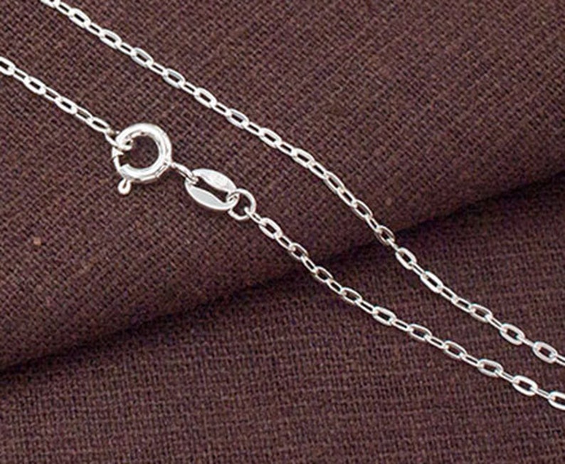 20 Inches of 925 Sterling Silver Flat Cable Chain Necklace Etsy UK