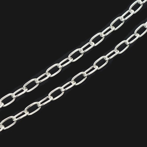 30 Inches of 925 Sterling Silver Chain 3x5 Mm. :th0578 - Etsy