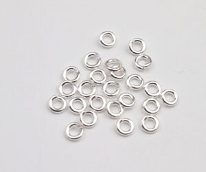 thumbnail image 2 of 20 Sterling Silver Open Jump Rings – 5.5mm, 19 Gauge, Round Wire #33461 2 of 2