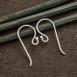 6 pairs of 925 Sterling Silver Ear Wires 9x18 mm. ,21 AWG wire :th0922 image 5