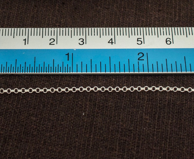 40 inches of 925 Sterling Silver Rolo Chain 1.6 mm