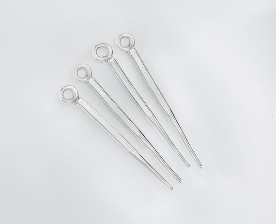 カレン族のシルバースパイクペンダント 2 x 30 mm 4個。:ka4459 - Etsy