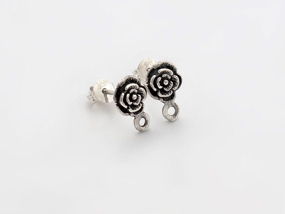 2 Paia Di Orecchini A Perno In Argento 925 A Forma Di Fiore - Piccoli, Colorati E Ipoallergenici - 6mm