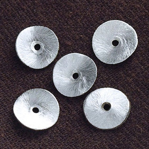 30 of Karen Hill Tribe Silver Brushed Disc Beads 4.5x1 Mm. - Etsy
