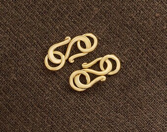 2 of Karen hill tribe Silver Gold Vermeil Style  Clasps 13mm. :vm1372