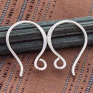 5 pairs of 925 Sterling Silver Ear Wires 12x17 mm. ,#20 AWG wire  :tk0135