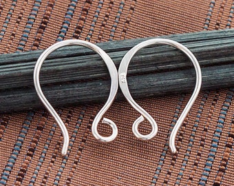 5 pairs of 925 Sterling Silver Ear Wires 12x17 mm. ,#20 AWG wire  :tk0135