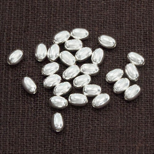 50 of 925 Sterling Silver Seed Beads 3 Mm. th0173 Etsy